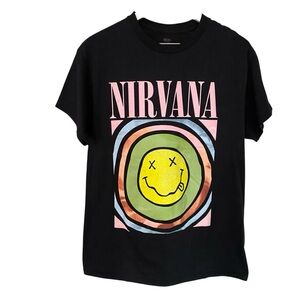 NWT Nirvana Graphic T-Shirt Unisex Size Medium Black - Cotton